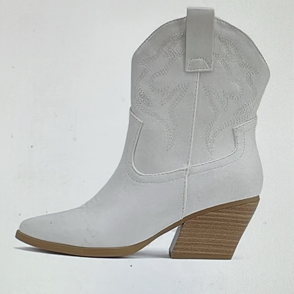 Soda White Ankle Boots
